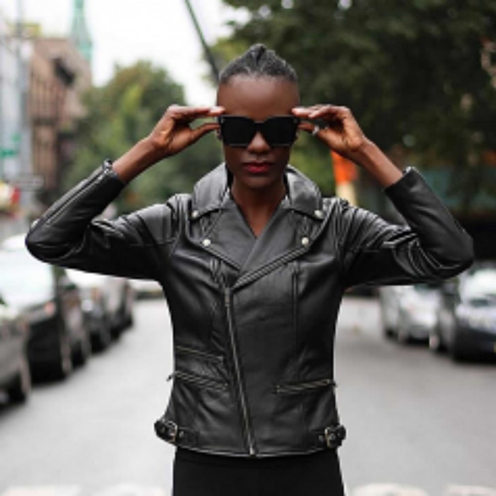 Whet-Blu CARLA - Womens' Motorcycle Style Leather Fashion Jacket - Black